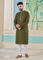 Pure Viscose Mehendi Festival Wear Embroidery Work Readymade Kurta Pajama